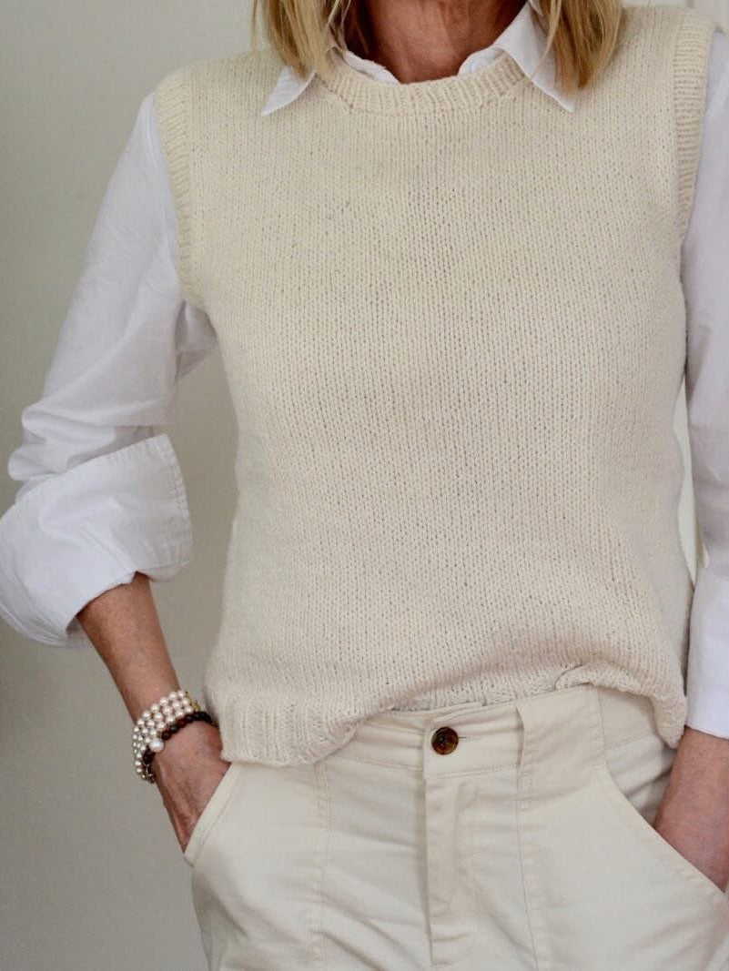 Hello Friend Vest Classic Vest Knitting Pattern Leslie Friend