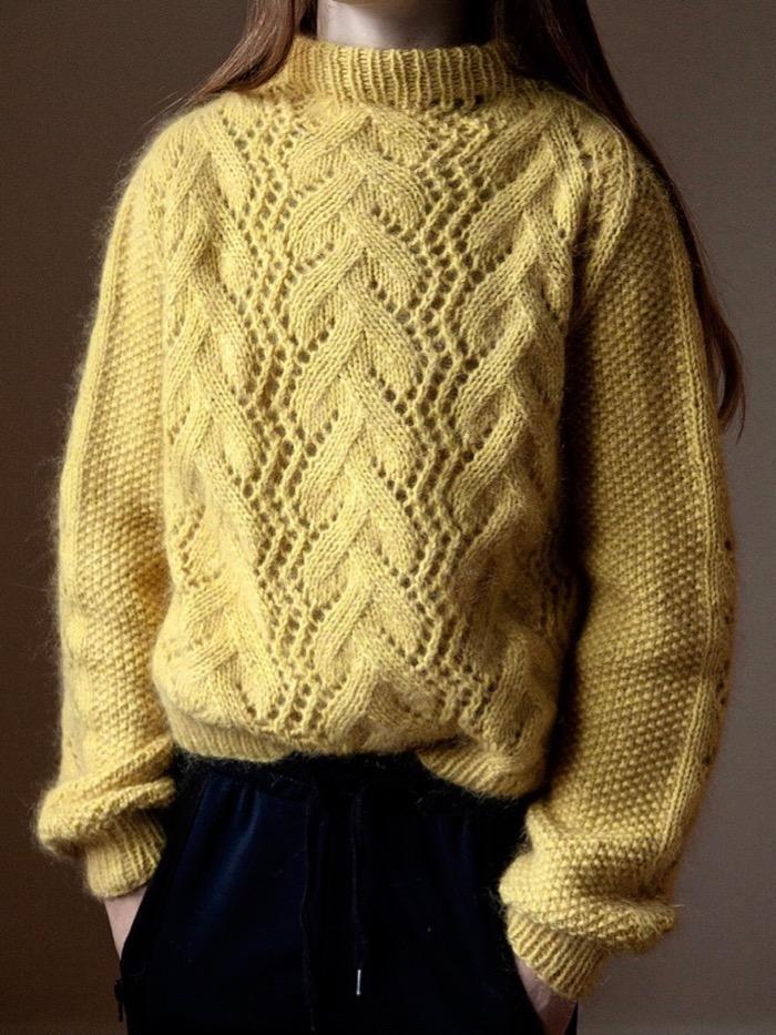 Copenhagen Sweater by Yarn Lovers, No 1 and silk mohair knitting kit