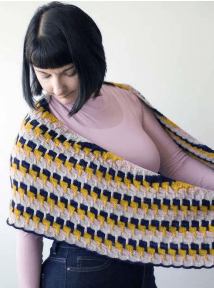 Hisho shawl by Olga Jazzy, knitting pattern