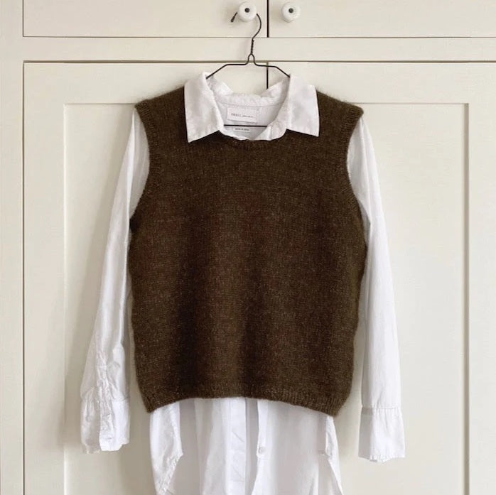 Sweater Tank,Women'S V Neck Sweater Vest Retro Brown Short