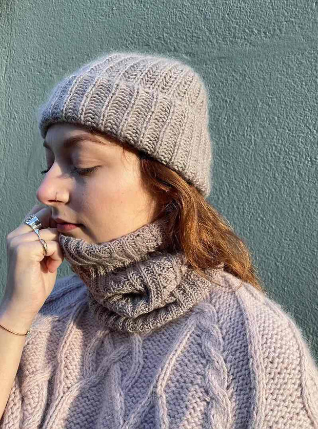 Fleur Brioche Cowl, knitting kit in Önling No 4