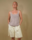 Ane Summer top with rib stitch panels, No 14 knitting kit