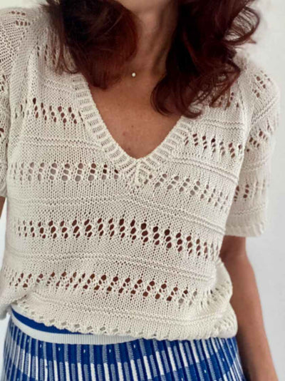 Air Vibe Tee by Knit your Vibe, No 14 yarn kit (ex pattern) Knitting kits Knit Your Vibe