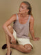 Ane Summer top with rib stitch panels, No 14 knitting kit