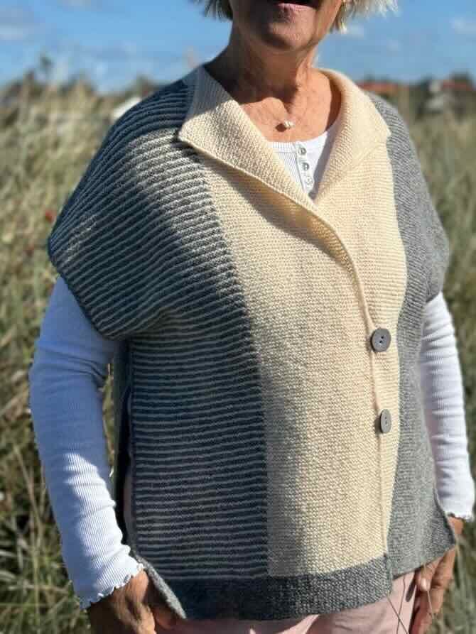 Avenue vest by Hanne Falkenberg, No 20 knitting kit