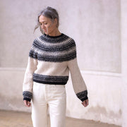 Badger and Bloom sweater by Anne Ventzel, No 2 + Silk mohair kit Knitting kits Anne Ventzel