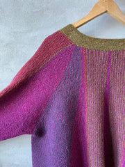 Ballerina jacket by Hanne Falkenberg, No 20 knitting kit (4 colors) | 56 Iris, 96 Blueberry, 22 Green Pea (x), 12 Rust