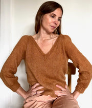 Casia V - neck sweater by Refined Knitwear, knitting pattern Knitting patterns Refined Knitwear