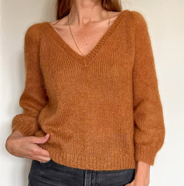 Casia V - neck sweater by Refined Knitwear, knitting pattern Knitting patterns Refined Knitwear