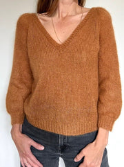 Casia sweater V - neck Refined Knitwear, silk mohair kit Knitting kits Refined Knitwear