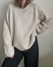 Chantal Sweater V - neck by Moreca Knit, No 2 yarn kit (ex pattern)