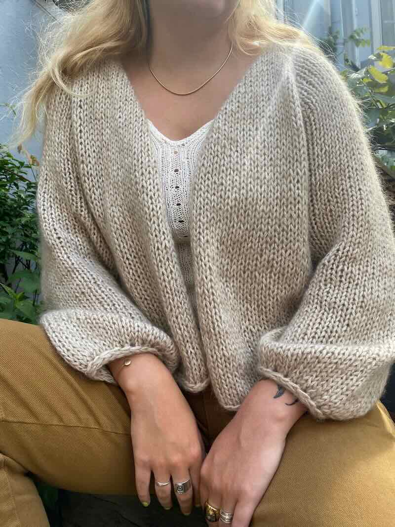 Yarn Top Down Raglan Cardigan Knitting Pattern Free Chunky Easy