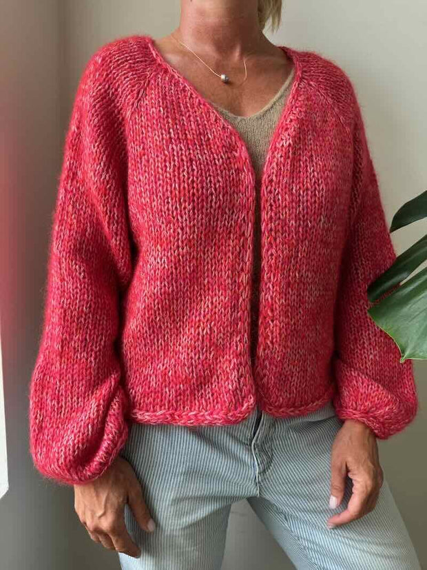 Chunky Easy Peasy cardigan by Önling, No 12 + silk mohair knitting kit (4 colors)