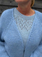 Chunky Easy Peasy Cardigan by Önling, No 4 + silk mohair knitting kit (2 colors)