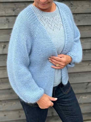 Chunky Easy Peasy Cardigan by Önling, No 4 + silk mohair knitting kit (2 colors)