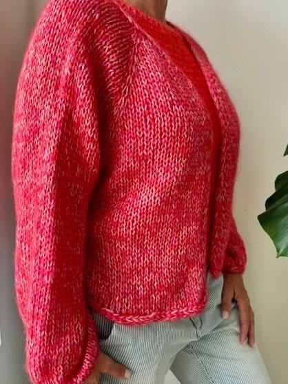 Chunky Easy Peasy cardigan by Önling, No 4 + silk mohair knitting kit (4 colors)