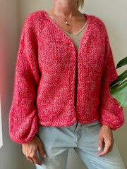 Chunky Easy Peasy cardigan by Önling, No 4 + silk mohair knitting kit (4 colors)