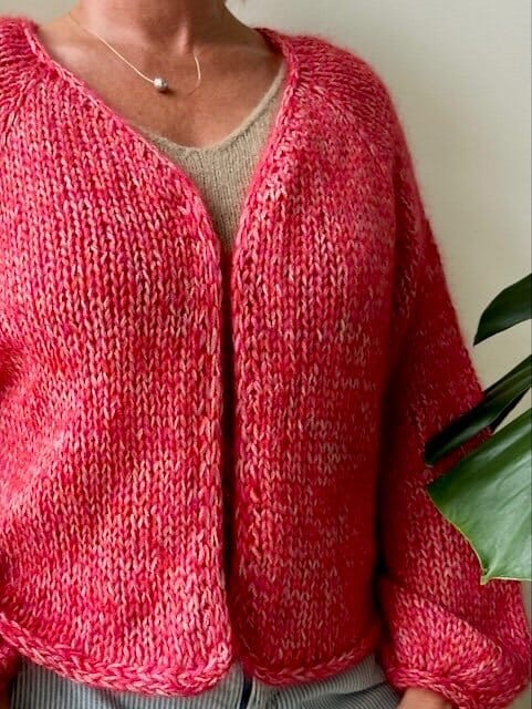 Chunky Easy Peasy cardigan by Önling, No 4 + silk mohair knitting kit (4 colors)