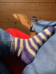Chunky Stripes socks, knitting pattern