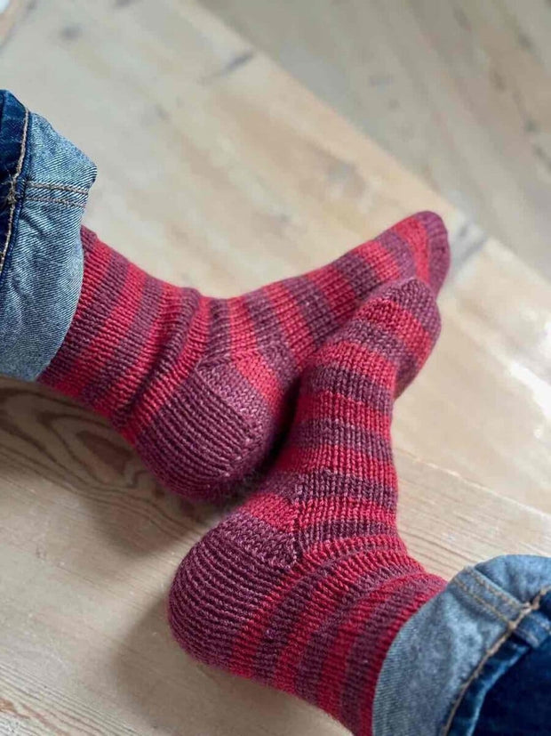 Chunky Stripes socks, knitting pattern