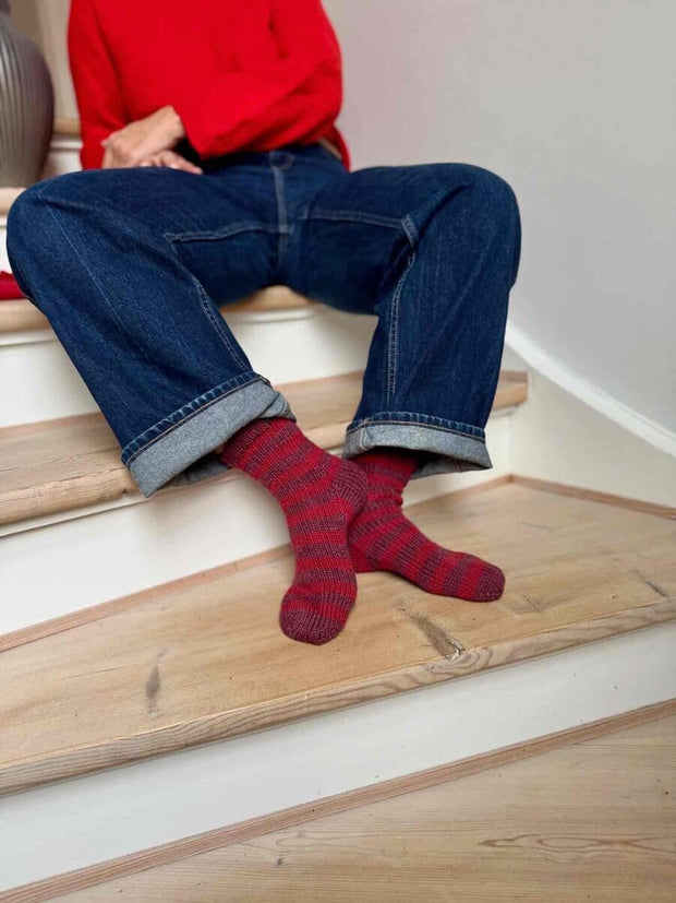 Chunky Stripes socks, knitting pattern