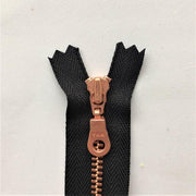 Copper zipper, 17 cm