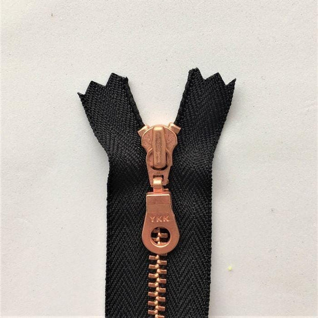 Copper zipper, 20 cm