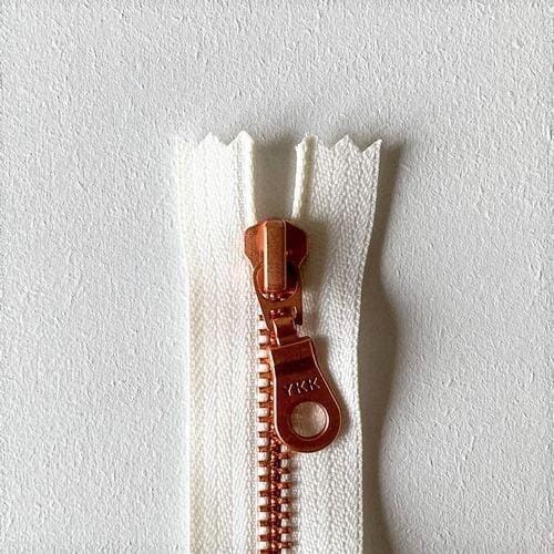 Copper zipper, 20 cm