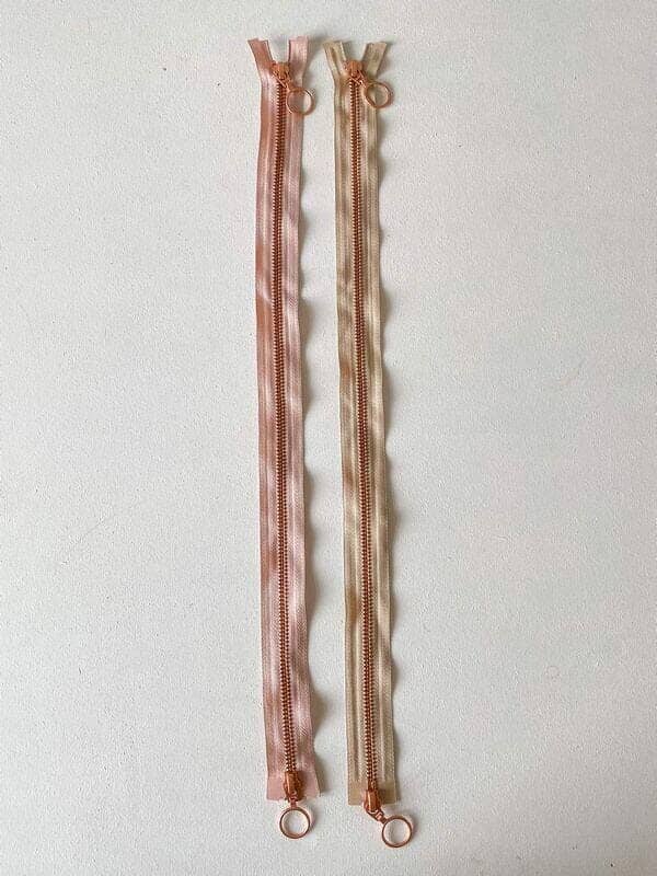 Copper zipper, 50 cm - two - way separator