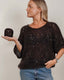 Cosmo Sparkle with sequins - chocolate brown (06) Yarn Lana grossa