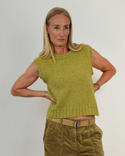 Dahlia slipover vest by Katrine Hannibal, knitting pattern