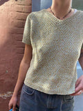 Dahlia v-neck top Önling, No 14 knitting kit - KLAR TIL LAUNCH Knitting kits Önling - Katrine Hannibal 