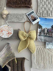 December Bow by PetiteKnit, No 4 + silk mohair yarn kit (excl pattern)