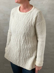 Diamant tunic by Hanne Falkenberg, knitting kit | 01 Winter white