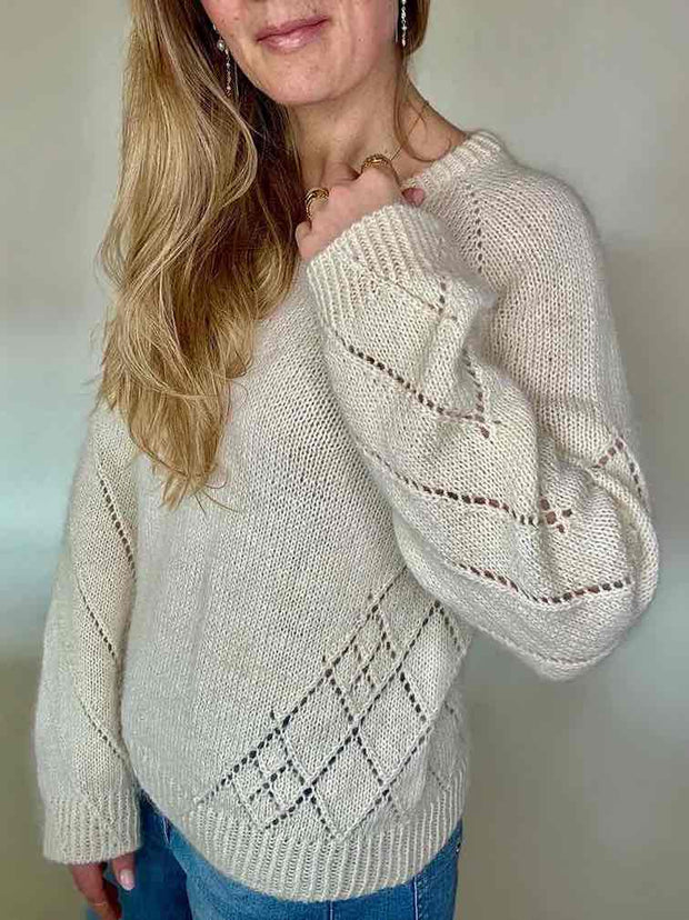 Diamond Line Sweater V - neck by Siersknit, knitting pattern