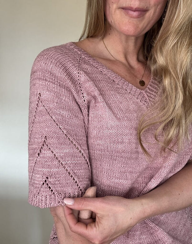 Diamond line tee v - neck by Siersknit, knitting kit in Önling No 14