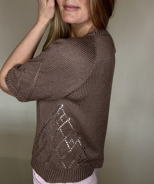 Diamond line tee v - neck by Siersknit, knitting kit in Önling No 14