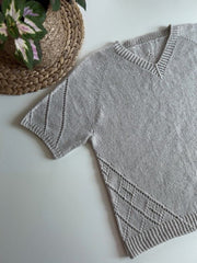 Diamond line tee v - neck by Siersknit, knitting kit in Önling No 2