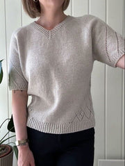 Diamond line tee v - neck by Siersknit, knitting kit in Önling No 2