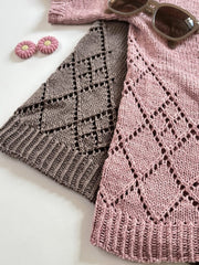 Diamond Line Tee V - neck by Siersknit, knitting pattern