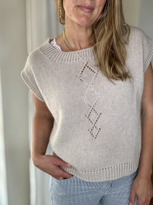 Diamond Line Vest by Siersknit, knitting pattern