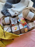 Easy Peasy Beginner knitting box in Önling No 1 (merino and angora) - KLAR , AFVENTER LAGER PÅ GAVER Knitting kits Önling - Katrine Hannibal 