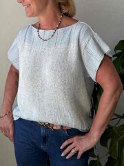 Easy Peasy Rose Tee, knitting pattern