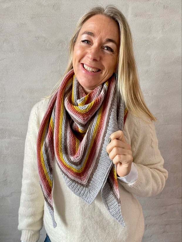 Easy Peasy striped shawl by Önling, knitting pattern Knitting patterns Önling - Katrine Hannibal