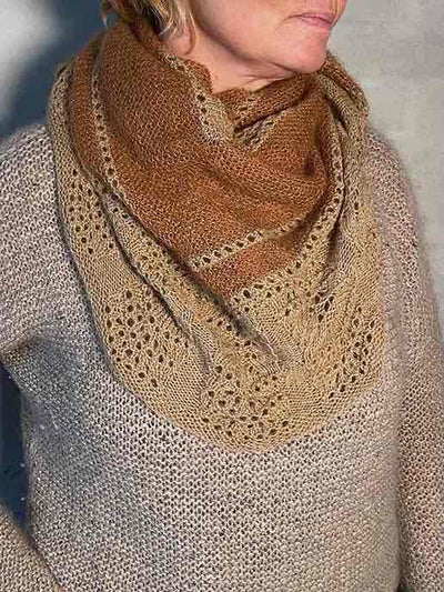 Elinore shawl by Inge - Lis Holst, No 2 + silk mohair knitting kit