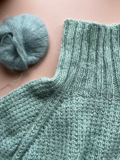 Ellen sweater, No 18 + Silk mohair knitting kit Knitting kits Önling - Katrine Hannibal 