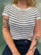 Esther's Striped Summer Top by Önling, No 21 + No 13 knitting kit Knitting kits Önling - Katrine Hannibal