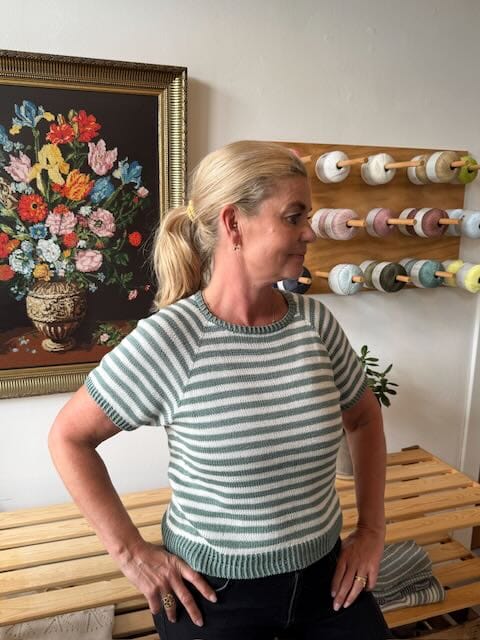 Eva Tee short sleeves, No 14 knitting kit