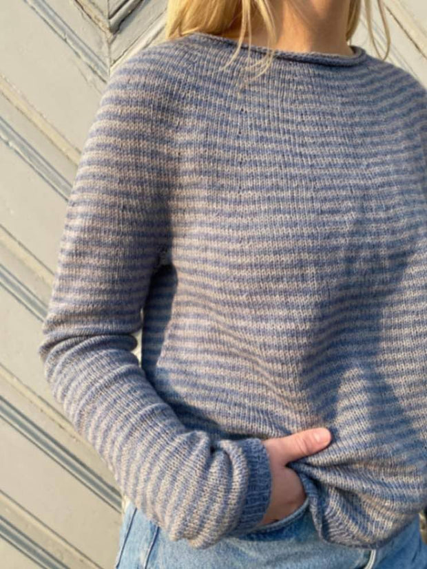 Evelyn Striped Blouse, knitting pattern - Main Image