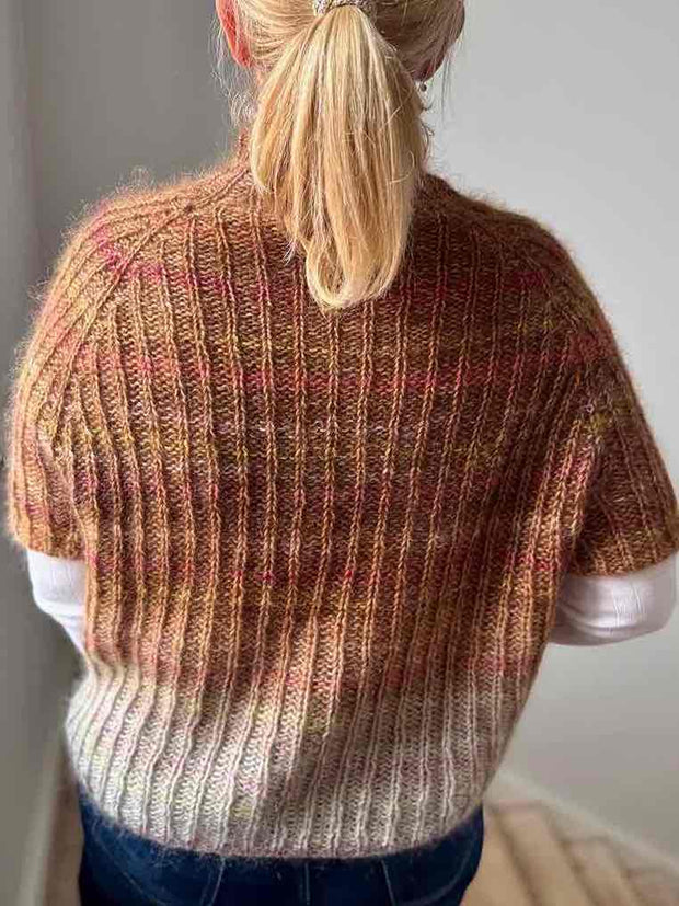 Felicity Blouse multi color (long sleeves), No 4 + silk mohair knitting kit